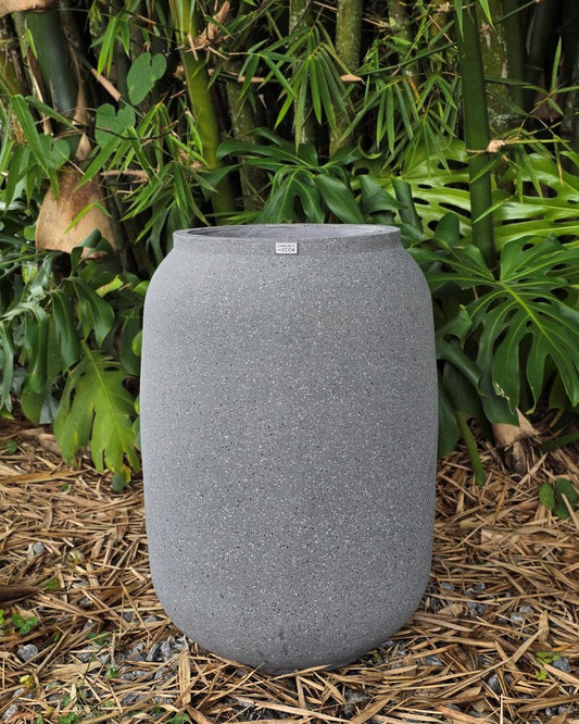 Caneca de concreto gris para jardín o exteriores – Concrete Decor